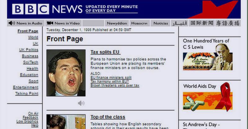 BBC News Website evolution
